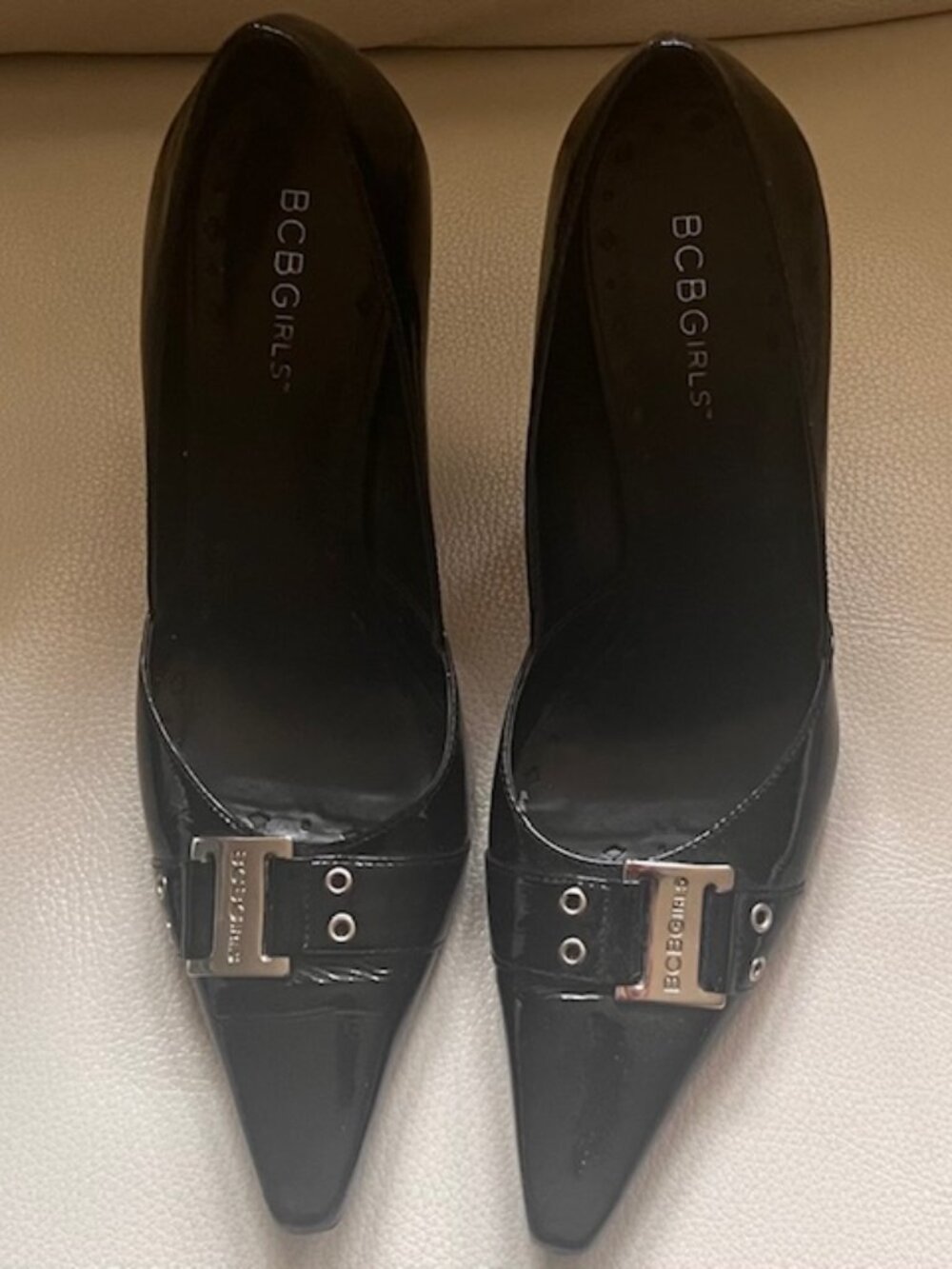 Ladies BCBGirls  Patient Leather Pumps size 7